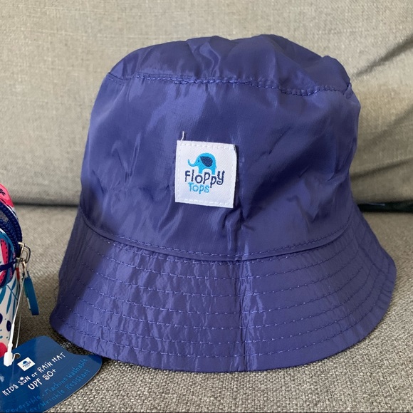 *FINAL* Floppy Tops Baby/Toddler Reversible Sun and Rain Hat with Pouch - NWT! - Picture 6 of 6